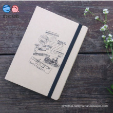 Office Supply 36k Kraft Paper Moleskine Notebook with Elatic Band